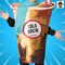 Cold Brew Coffee Adults Costume Tunic with Hat and Scarf Funny Halloween Party Outfit